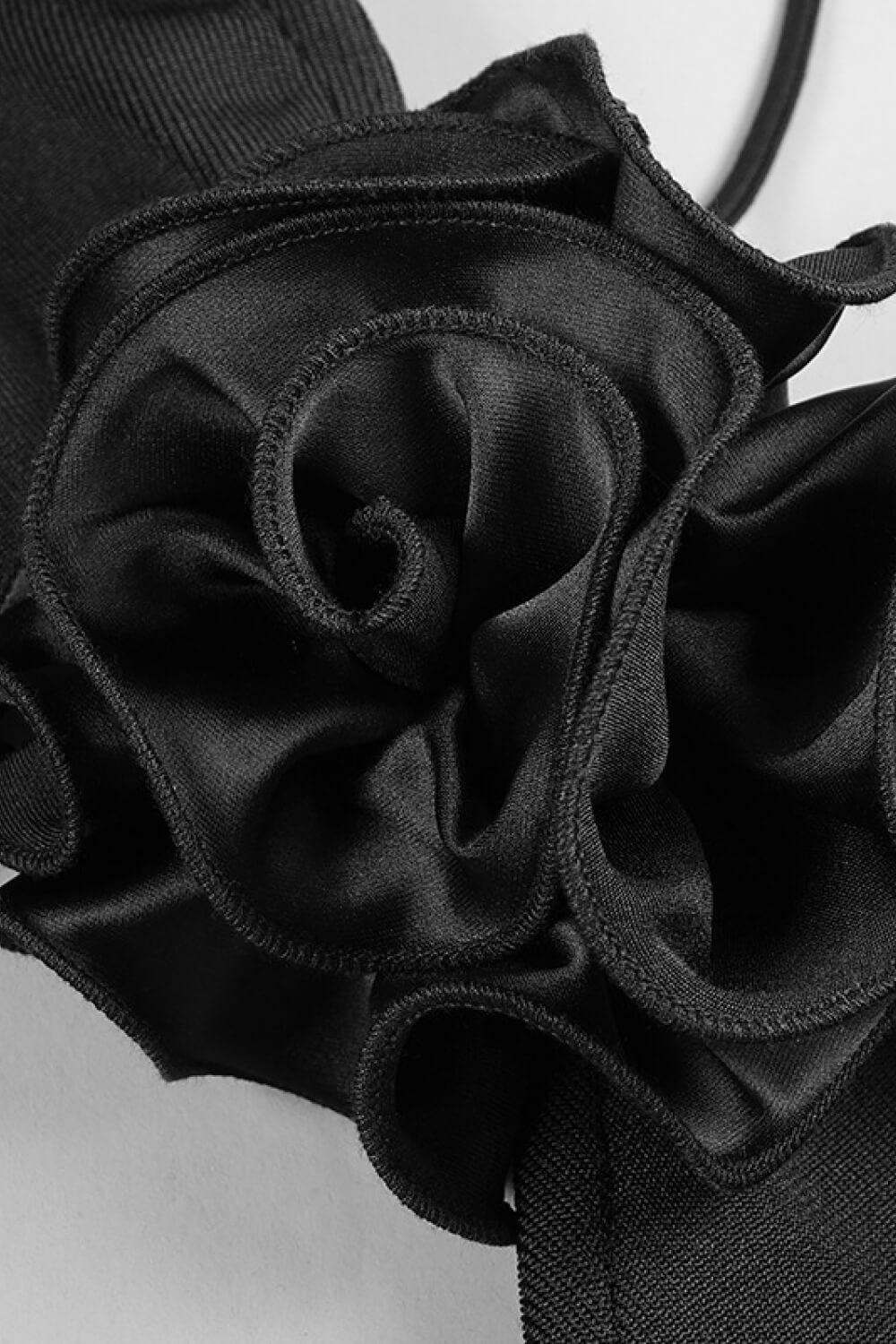 Flower Detail Cutout Halter Neck Knit Dress