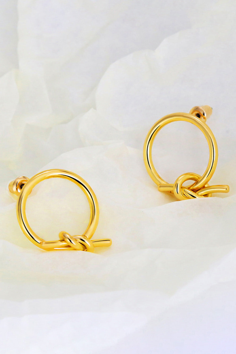 18K Gold-Plated Tied Hoop Earrings