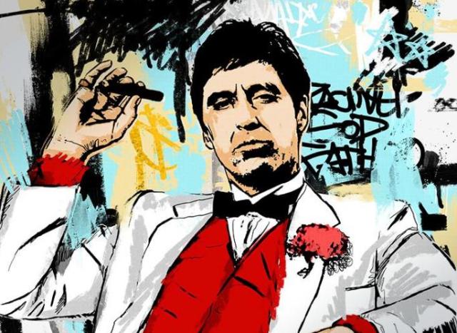 Graffiti Tony Montana Portrait Posters and Prints Graffiti Art Wall Canvas Painting Cuadros Decorative Picture for Living Room